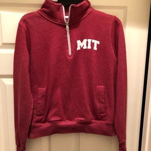 MIT Quarter Zip Maroon Sweatshirt